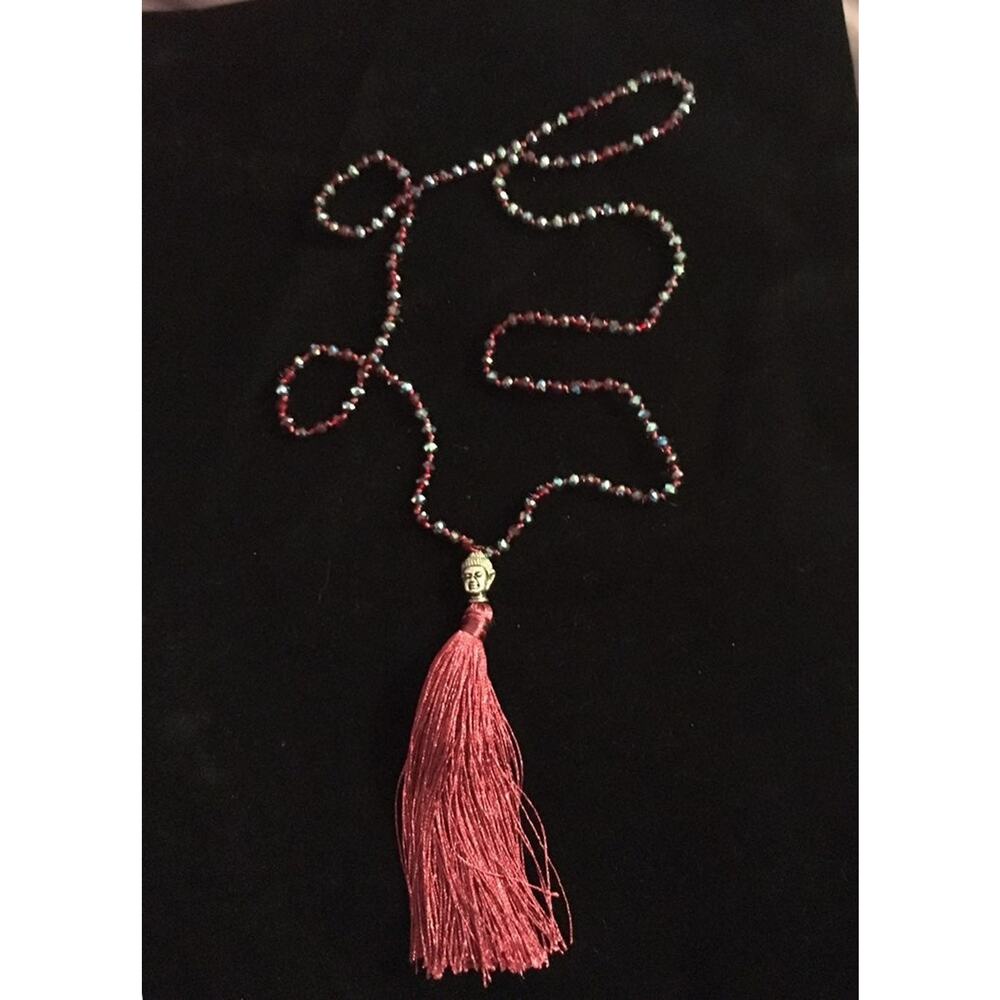 Red‎ And Blue Buddha necklace